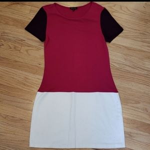 MASSIMO DUTTI Designer Color Block Dress, Small